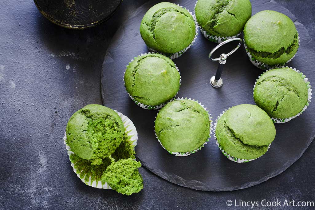 Eggless Spinach Muffins Green Muffins Lincy's Cook Art