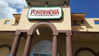The front of the Ponderosa restaurant in Kissimmee, Florida.