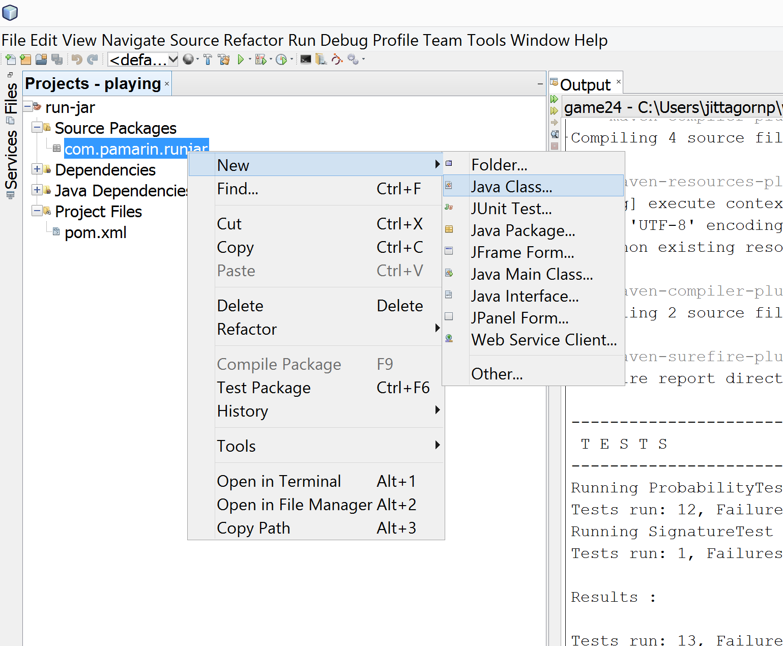 nascent maven ทำ jar file ให้ double click run program ได้ java