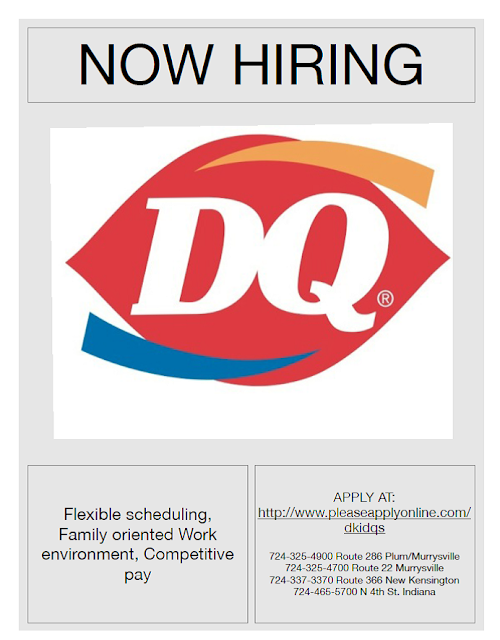 The PSNK Work Bench Dairy Queen Now Hiring