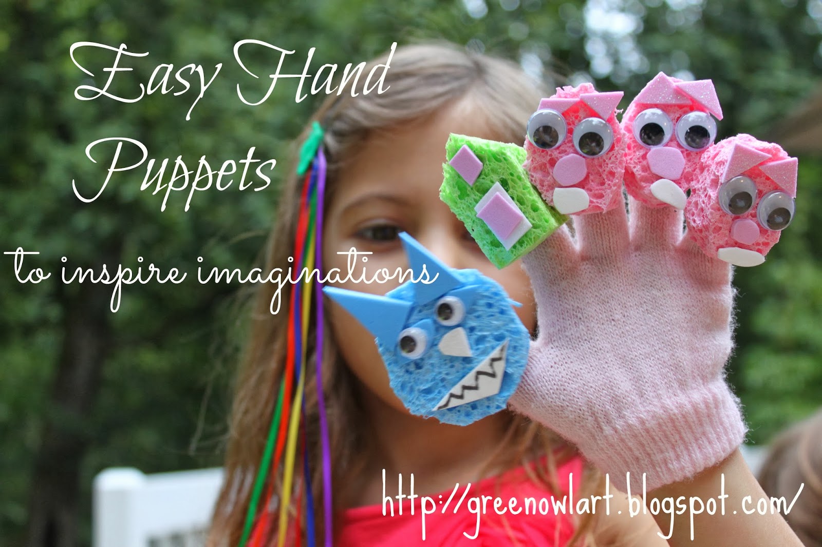 Green Owl Art: Glove Puppets