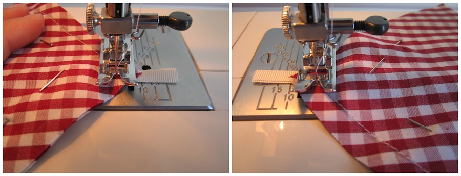 mis nancys, mis peques y yo, tutorial DIY adornos Navidad, pespunte seguridad sobre cinta