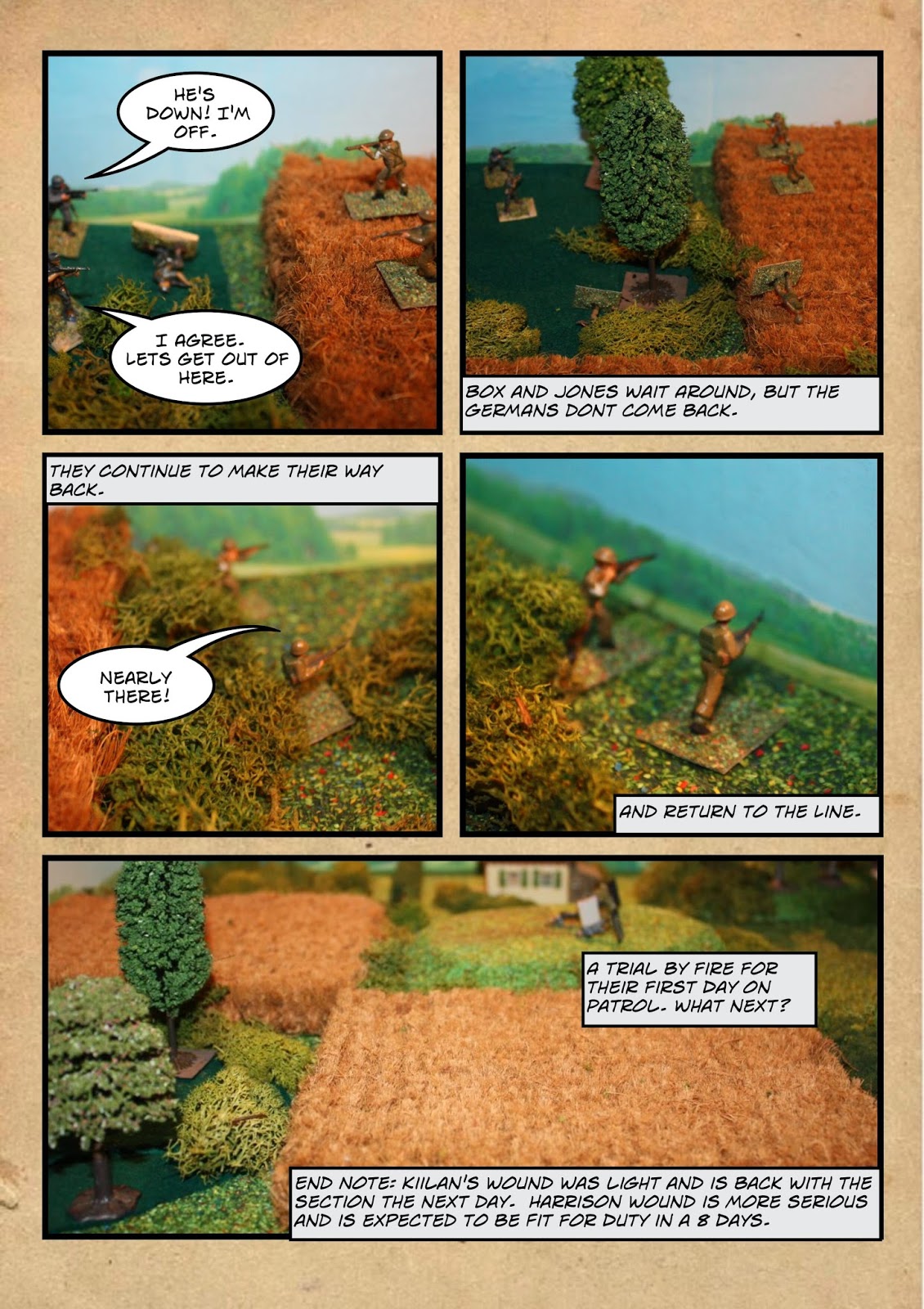 Shaun's Wargaming with Miniatures NUTS Comic WW2 battle report Cheux