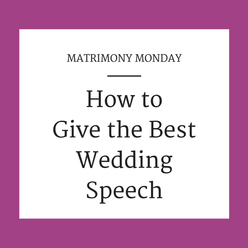how to give the best wedding speech