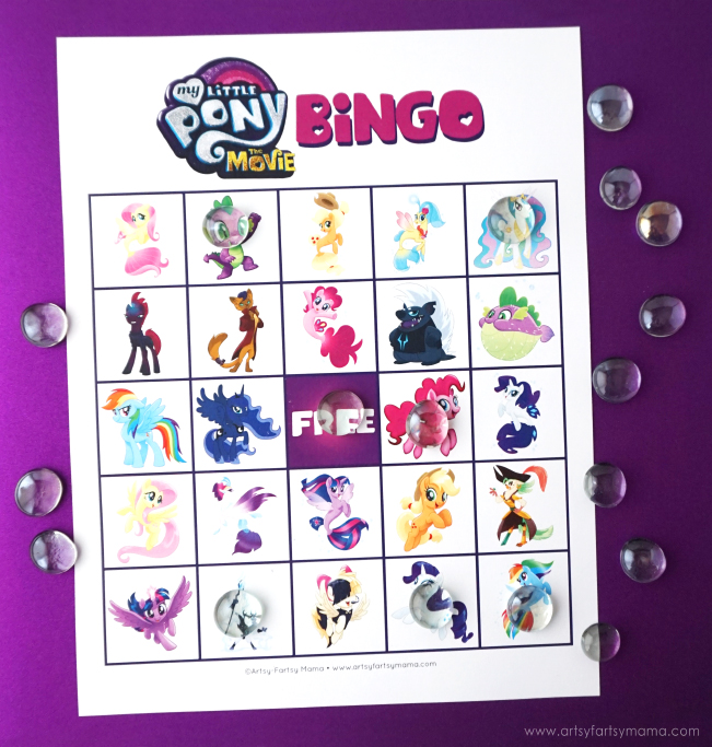 Free Printable My Little Pony: The Movie Bingo Set