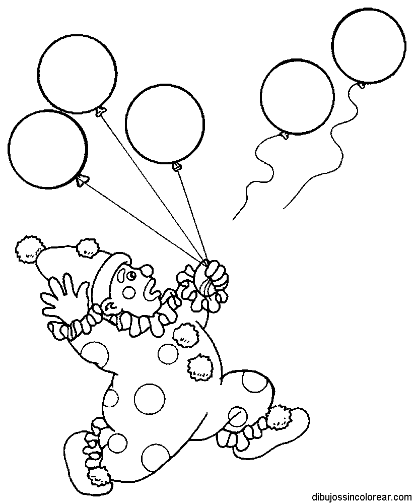 Imagenes De Payasos Con Globos Para Colorear Dibujos Sin Colorear Dibujos de Payasos del Circo para