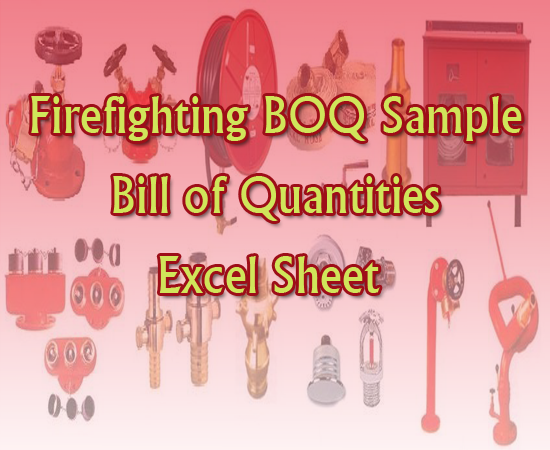Download firefighting systems BOQ sample for free - fire fighting Bill of Quantities excel sheet.