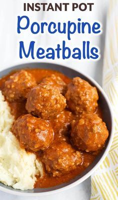 Instant Pot Porcupine Meat Balls Instant Pot Porcupine Meat Balls