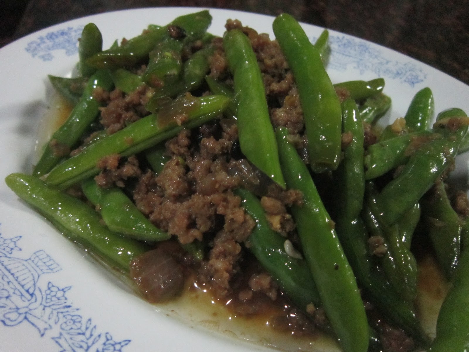 MINCED PORK and BAGUIO BEANS in BLACK BEAN SAUCE