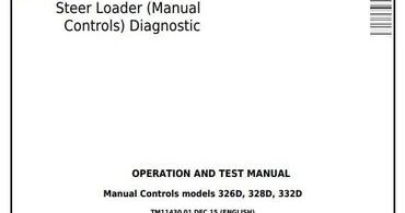 john deere manual pdf: John Deere 326D, 328D, 332D Skid Steer Loader w
