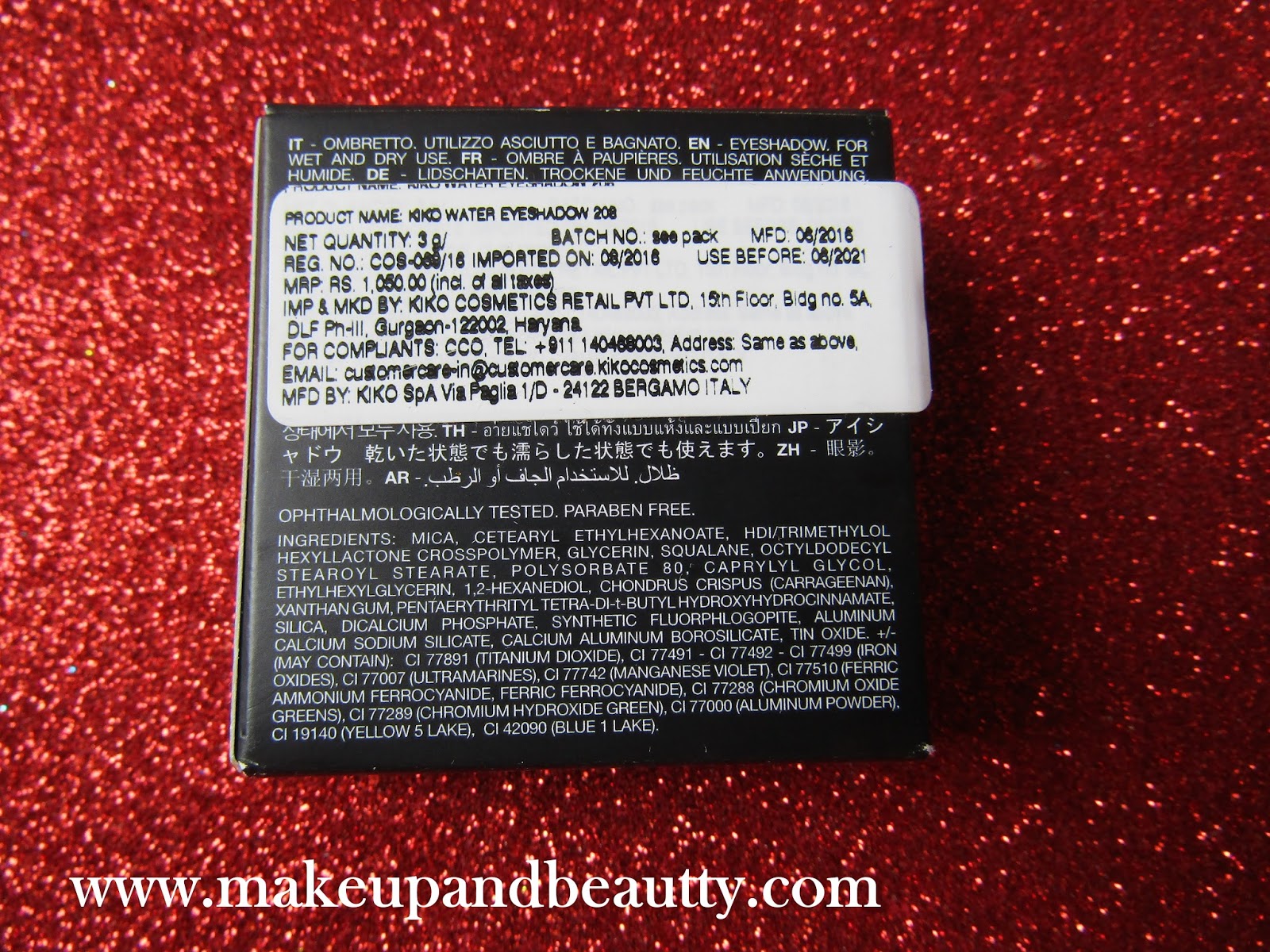 Makeup and beauty !!!: REVIEW AND SWATCHES OF KIKO MILANO WATER ...