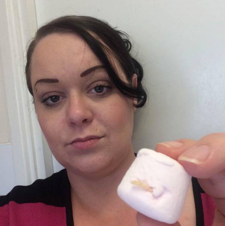 Lady eats a toenail found in a Tesco marshmallow 