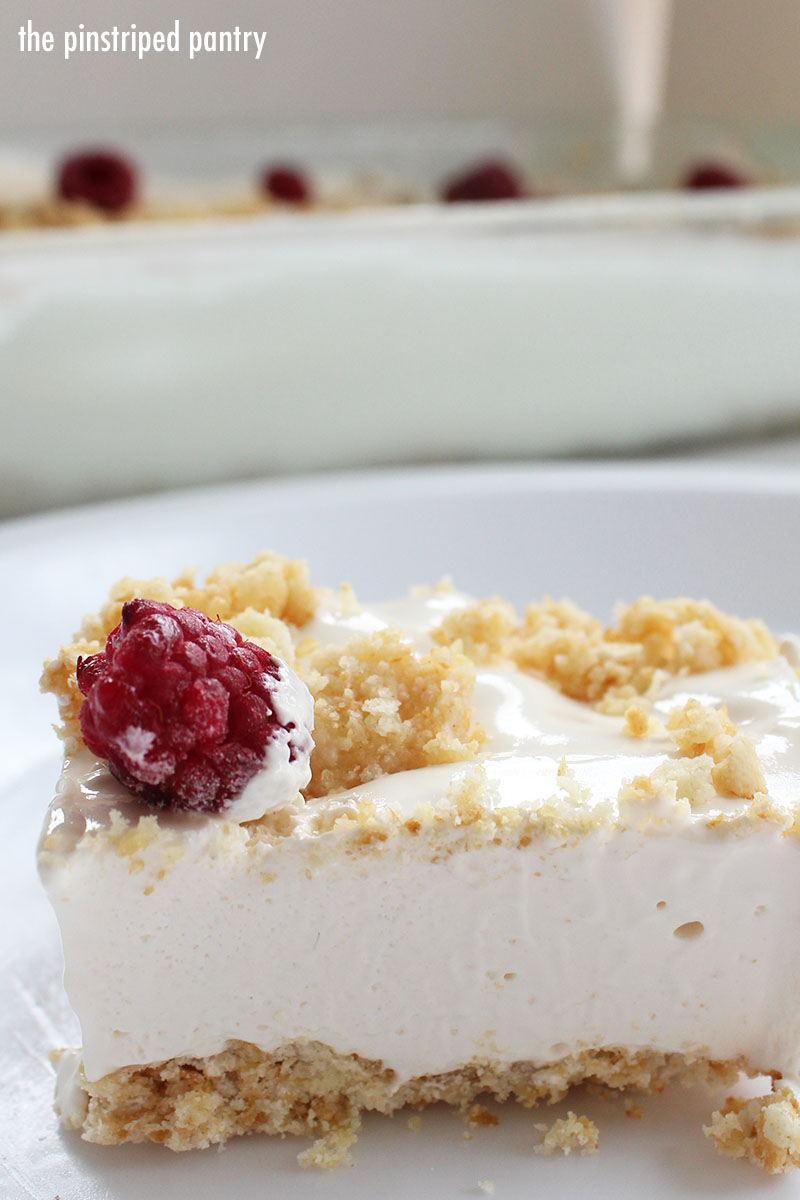 The Pinstriped Pantry NoBake Raspberry Lemonade Dessert
