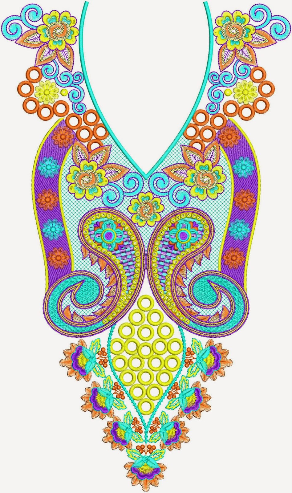 Embdesigntube: High Fashionable Neck Embroidery Designs