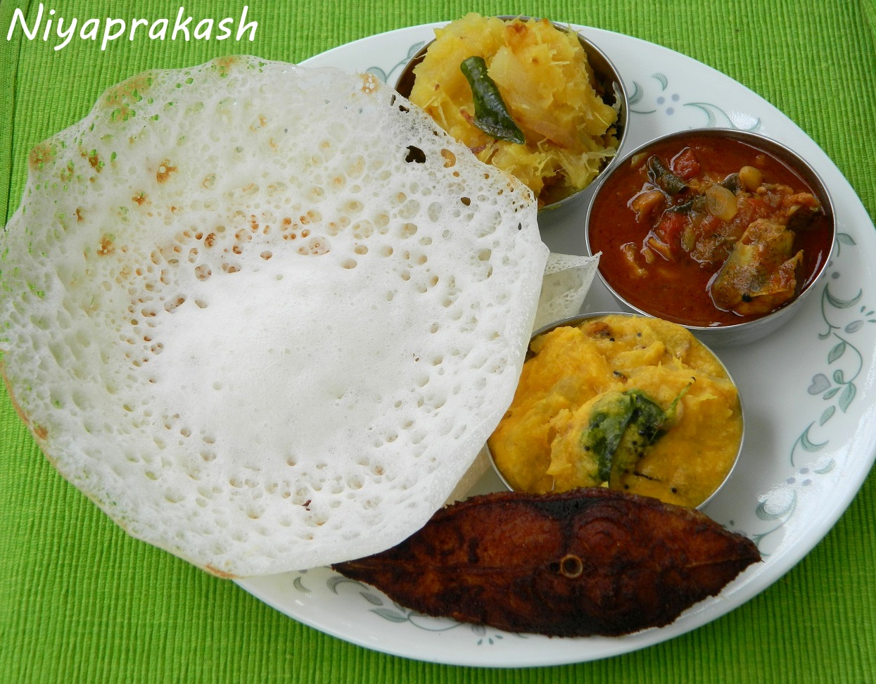 Niya's World Homemade Vegetarian & Non Vegetarian dishes (Appam, Fish