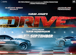 First Look Posters Of Jacqueline Fernandez & Sushant Singh Rajput's Drive 1