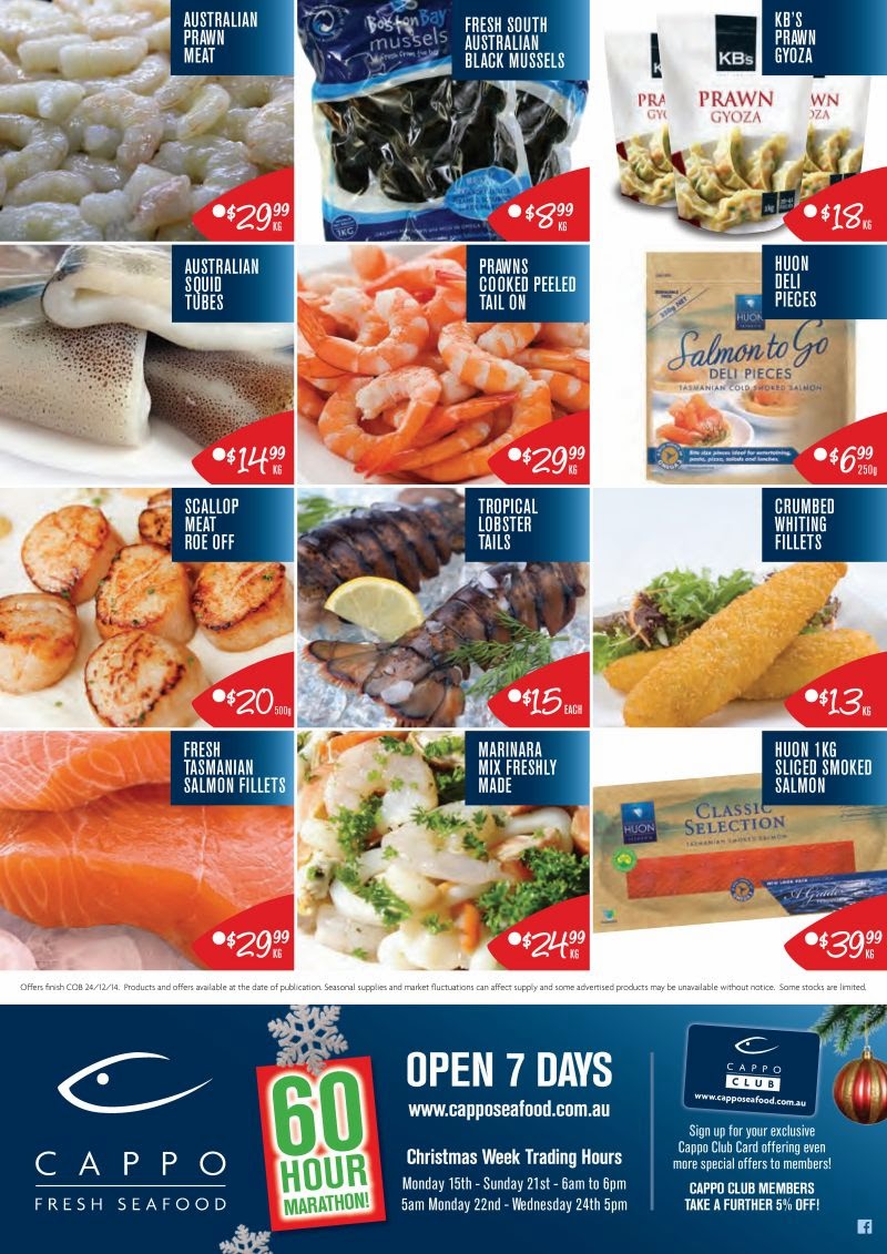 Sharing Love for Fresh Seafood Christmas Specials Cappo Seafood Parkside