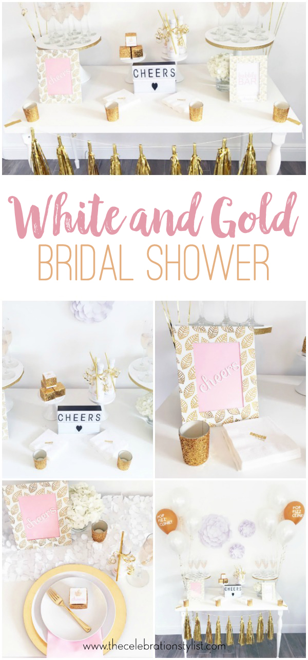 White and Gold Bridal Shower by The Celebration Stylist