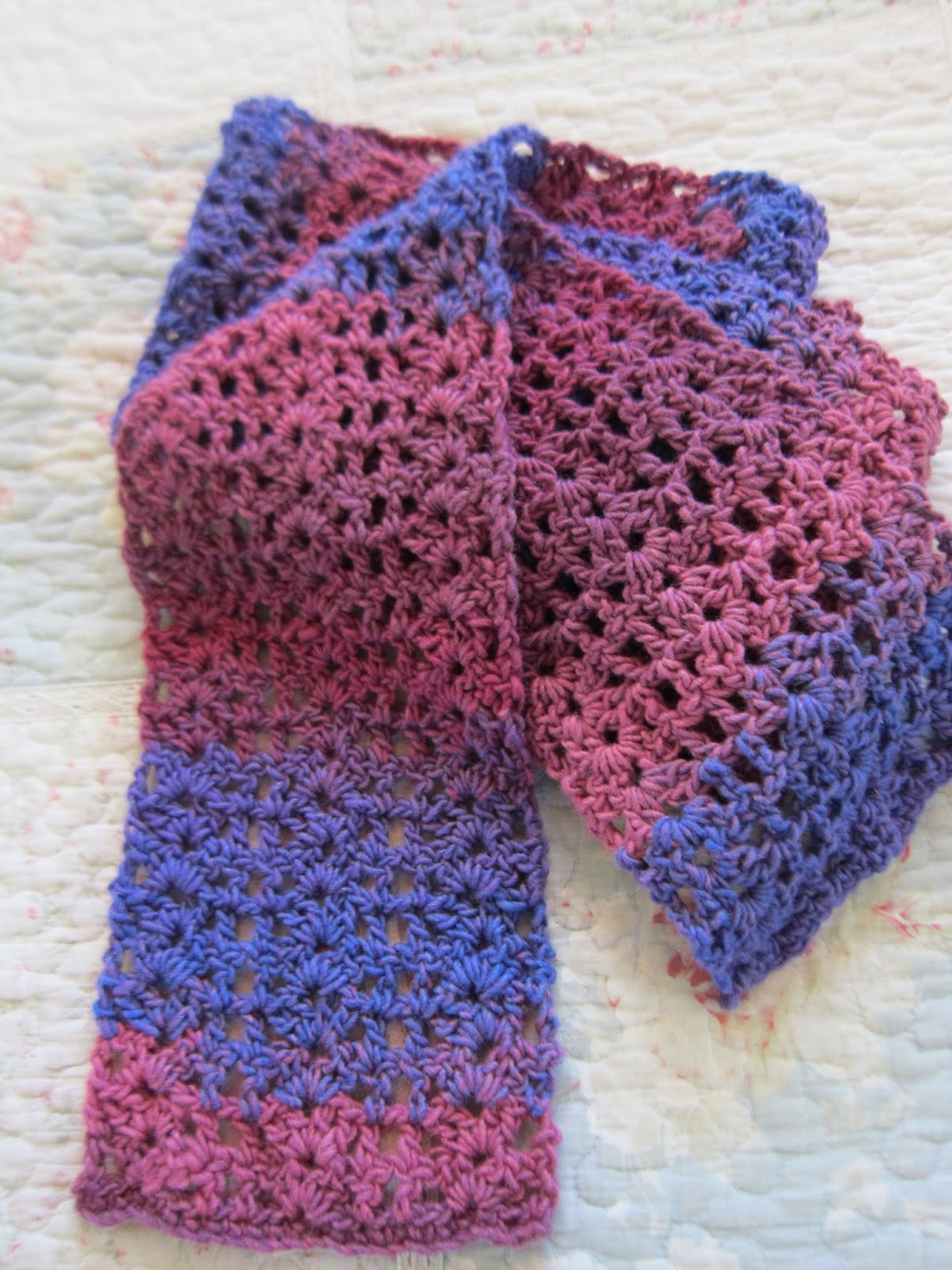 Crochet Obsession: Women’s easy crochet scarf using Lattice Shell ...