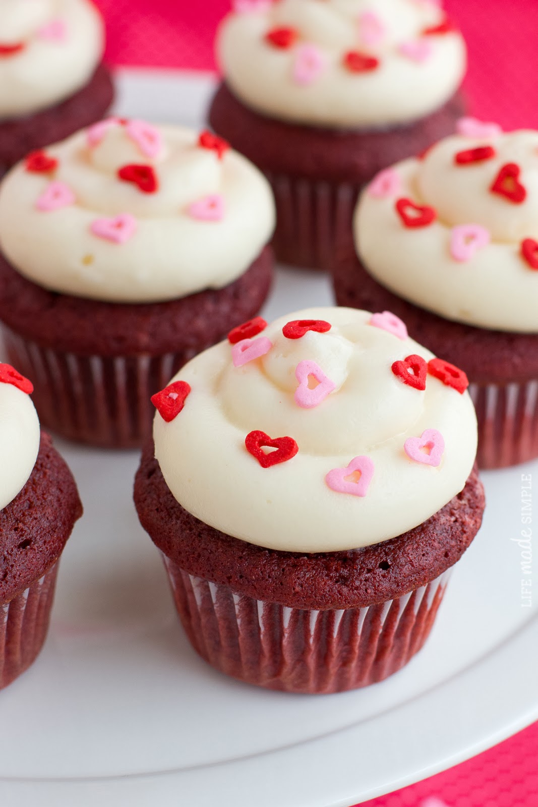 Life Made Simple Red Velvet Cupcakes with Cream Cheese Frosting