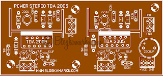 PCB Layout Power Amplifire TDA 2005 Stereo