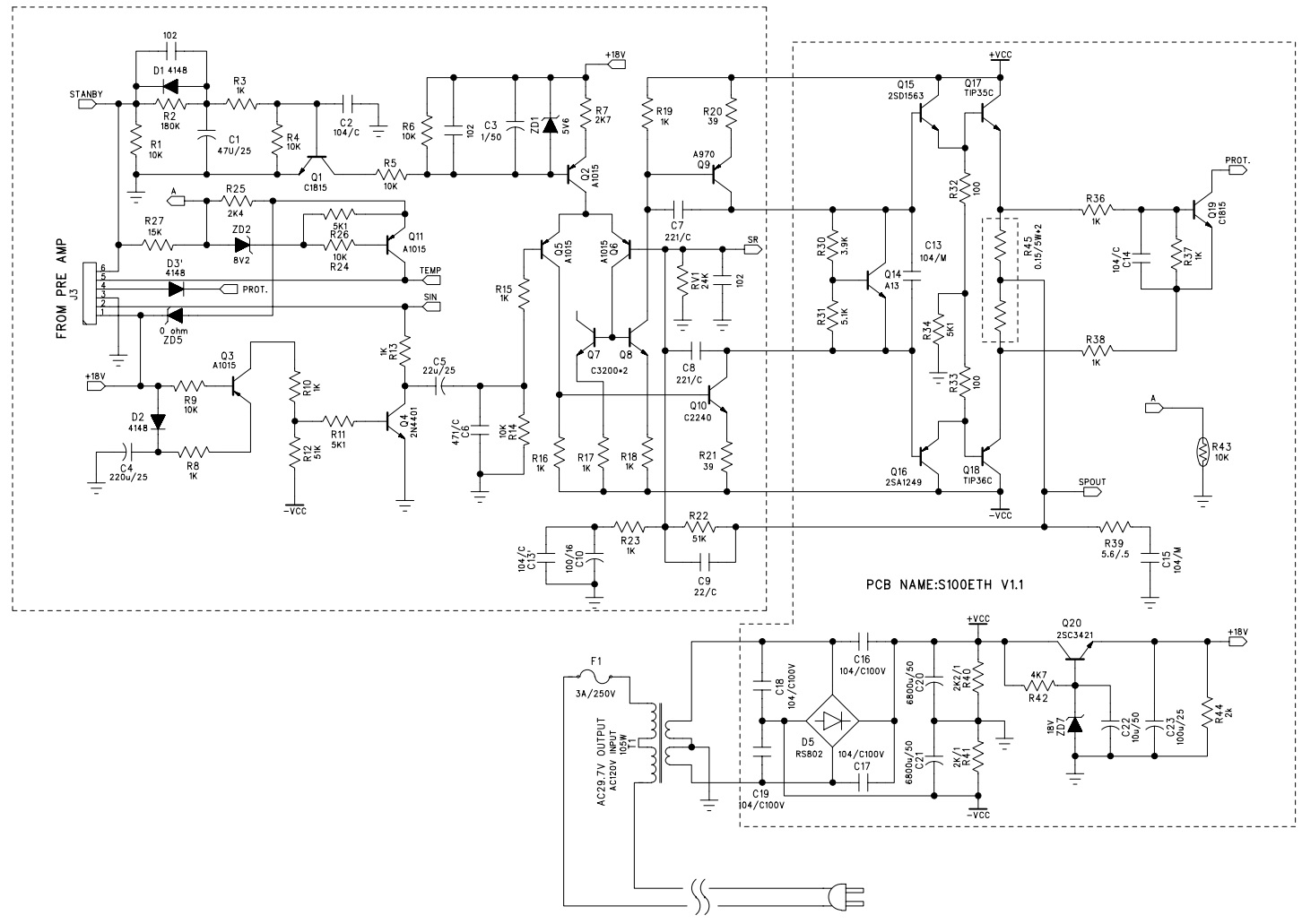Electro help: Samson Sub120A - Active Sub-Woofer - Circuit diagram