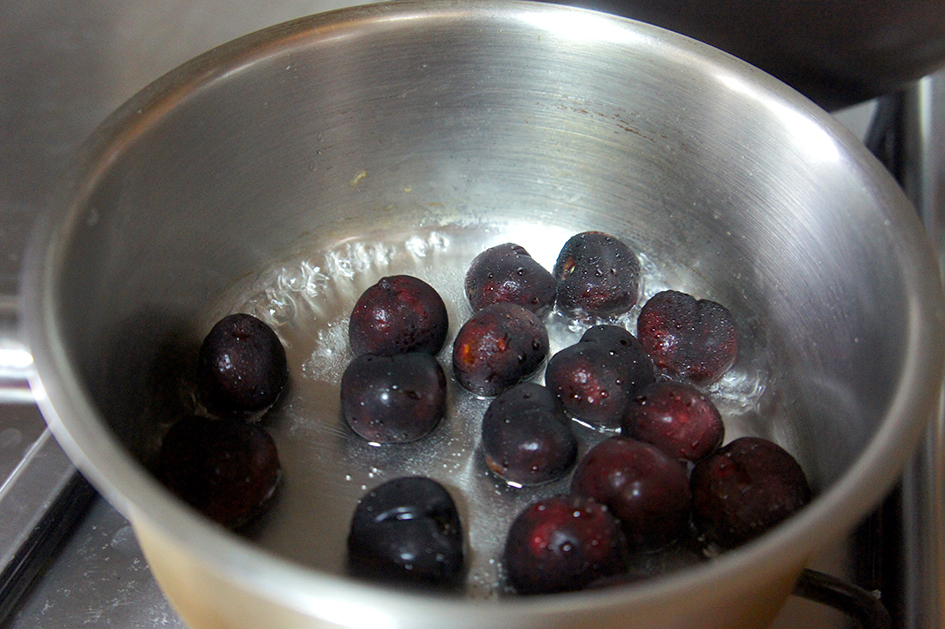 Say My Kitchen Hazelnut & Mint Pesto Crusted Lamb Chops in Cherries