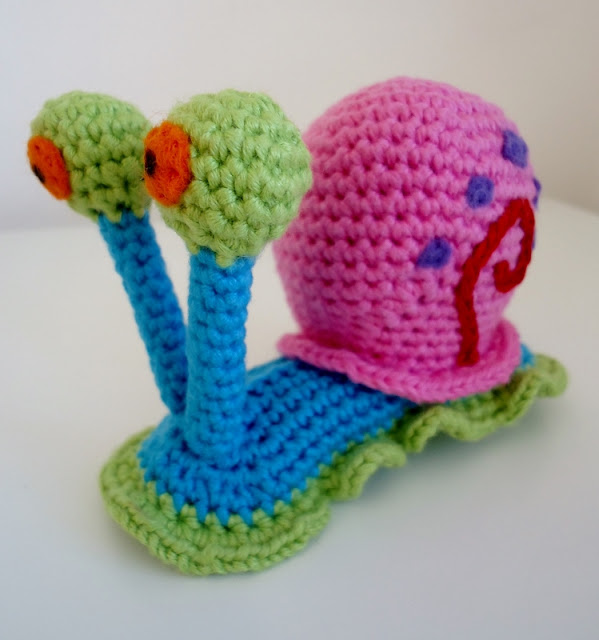 Crochet Gary the Snail from SpongeBob SquarePants