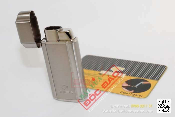 Bật lửa khò hút xì gà Cohiba 2 tia có đục xì gà Ban-bat-lua-xi-ga