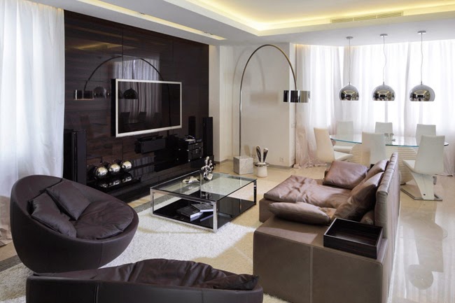 Casas Minimalistas y Modernas: Apartamento de Vanguardia en Moscu