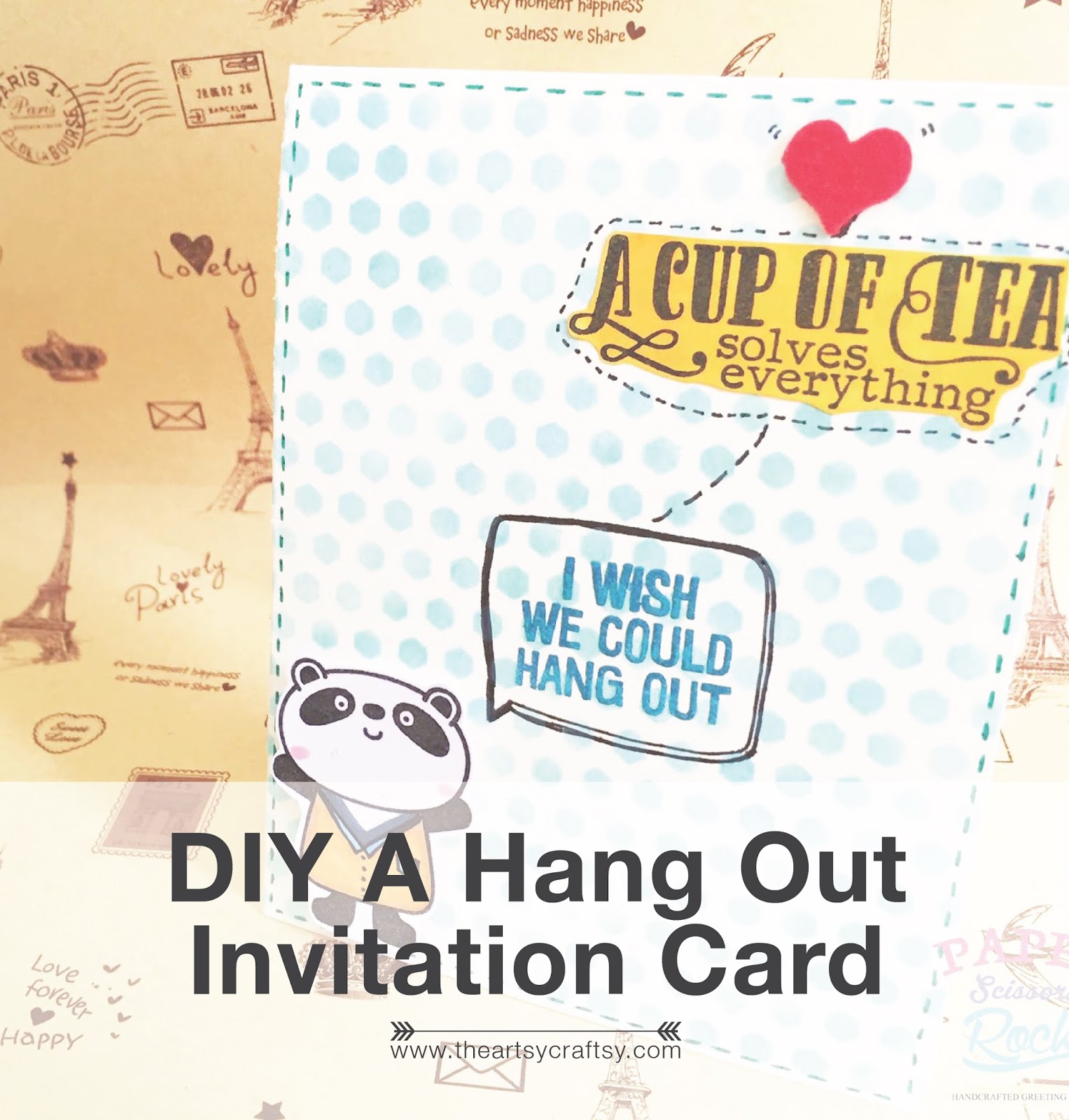 DIY Make Cute Hang Out Invitation Card Easy Tutorial The Artsy