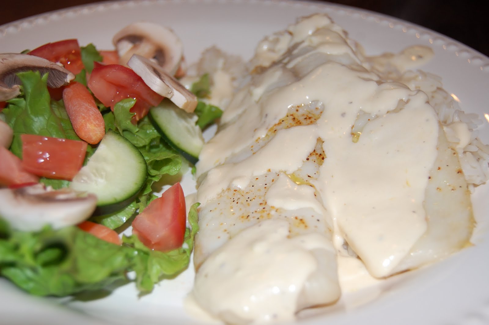 Dinner with The Donnells Garlic Alfredo Tilapia