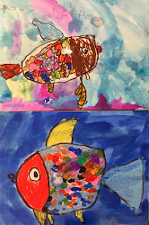 fish rainbow kindergarten paints batch watercolor painting paint ocean