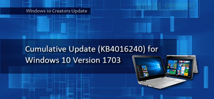 Windows 10 Creators Update bumped to build 15063.250 (KB4016240)