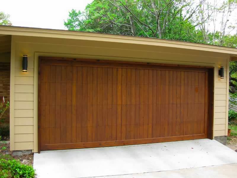 contemporary wooden garage doors picture
