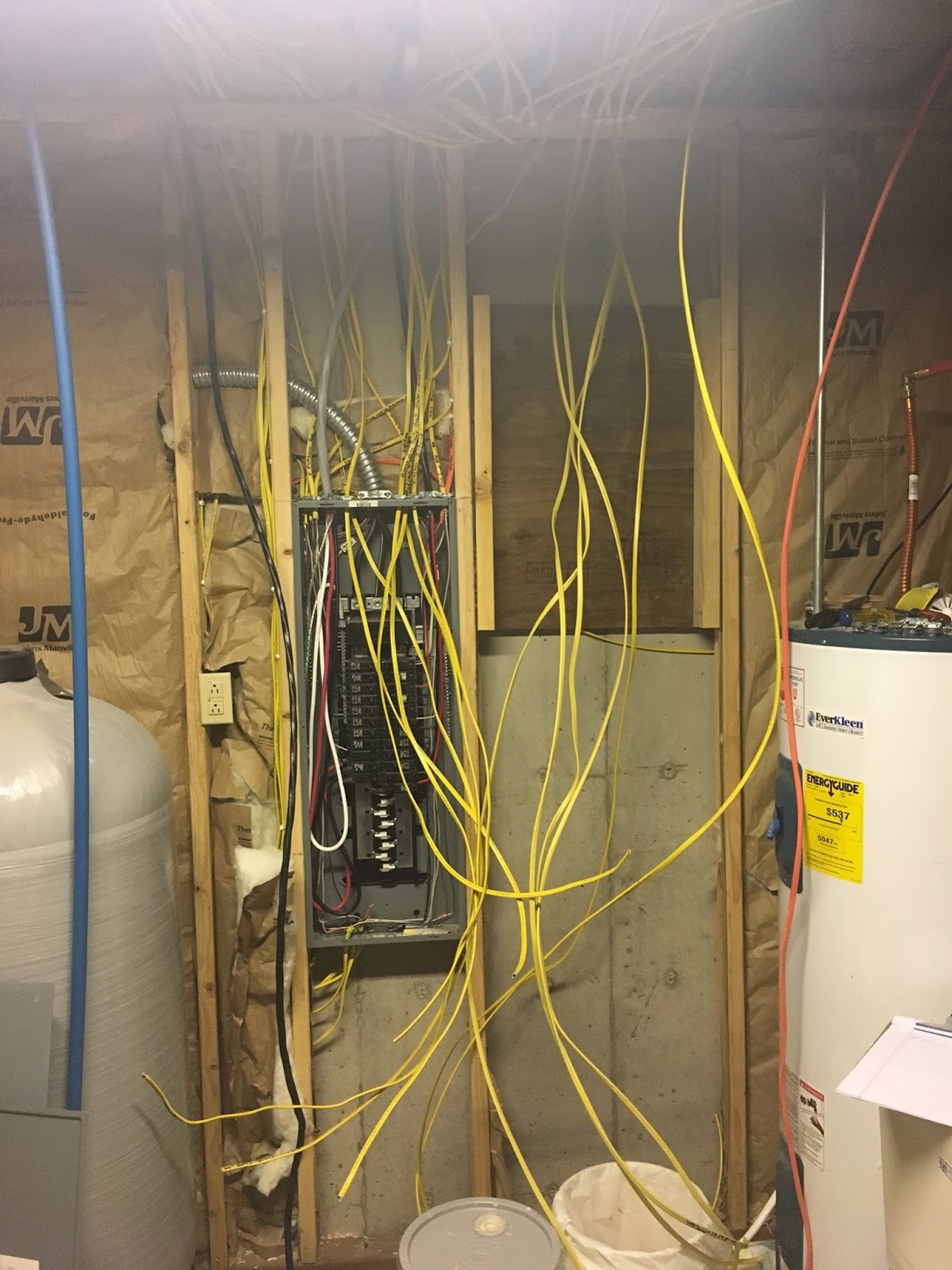 Anderson Log Cabin Fever, Log Home Building: 2017 Wiring main Panel