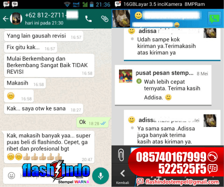 testimoni stempel warna murah