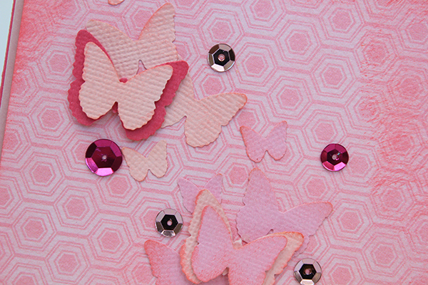 Ombre Butterfly Birthday Card by Juliana Michaels detail