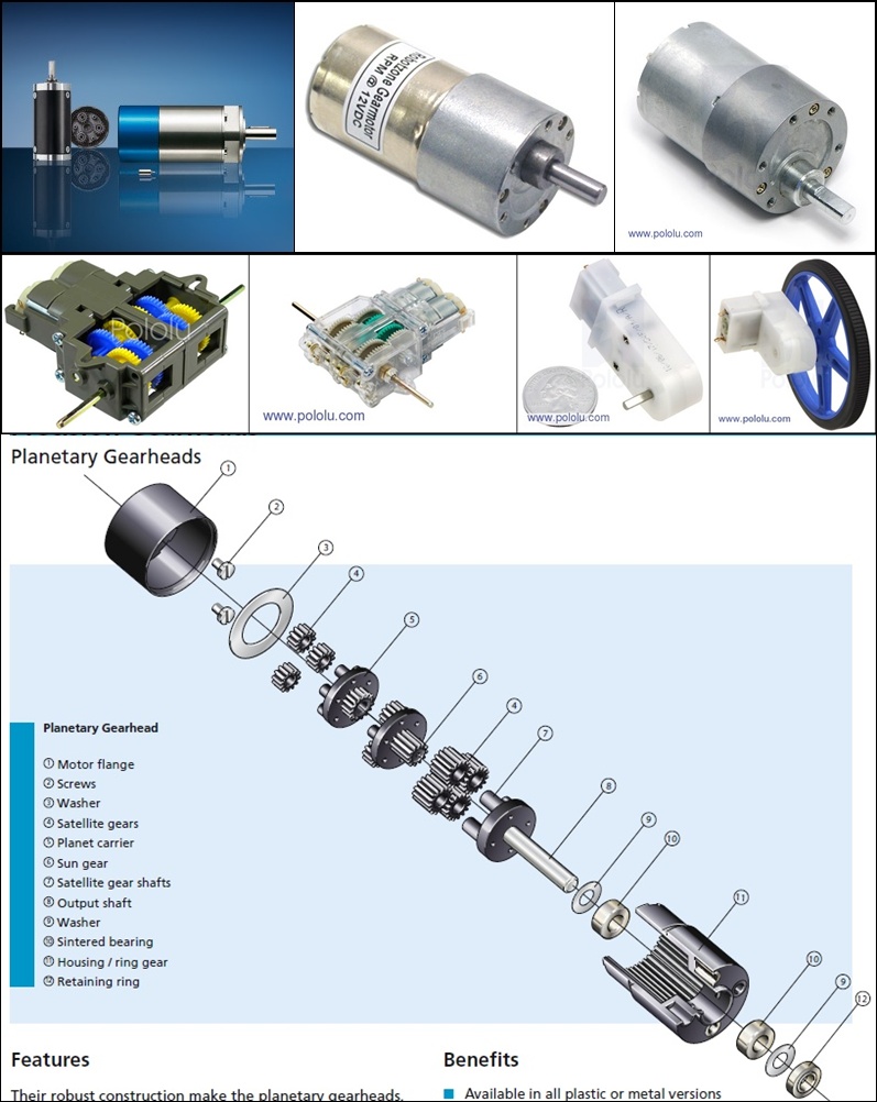 Dinsmore's Robot Lab Robot Motors