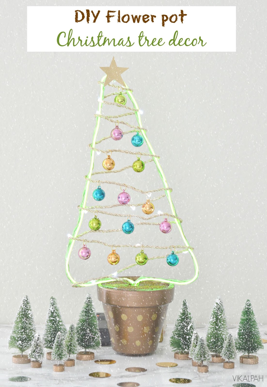 Vikalpah DIY Flower pot Christmas tree decor