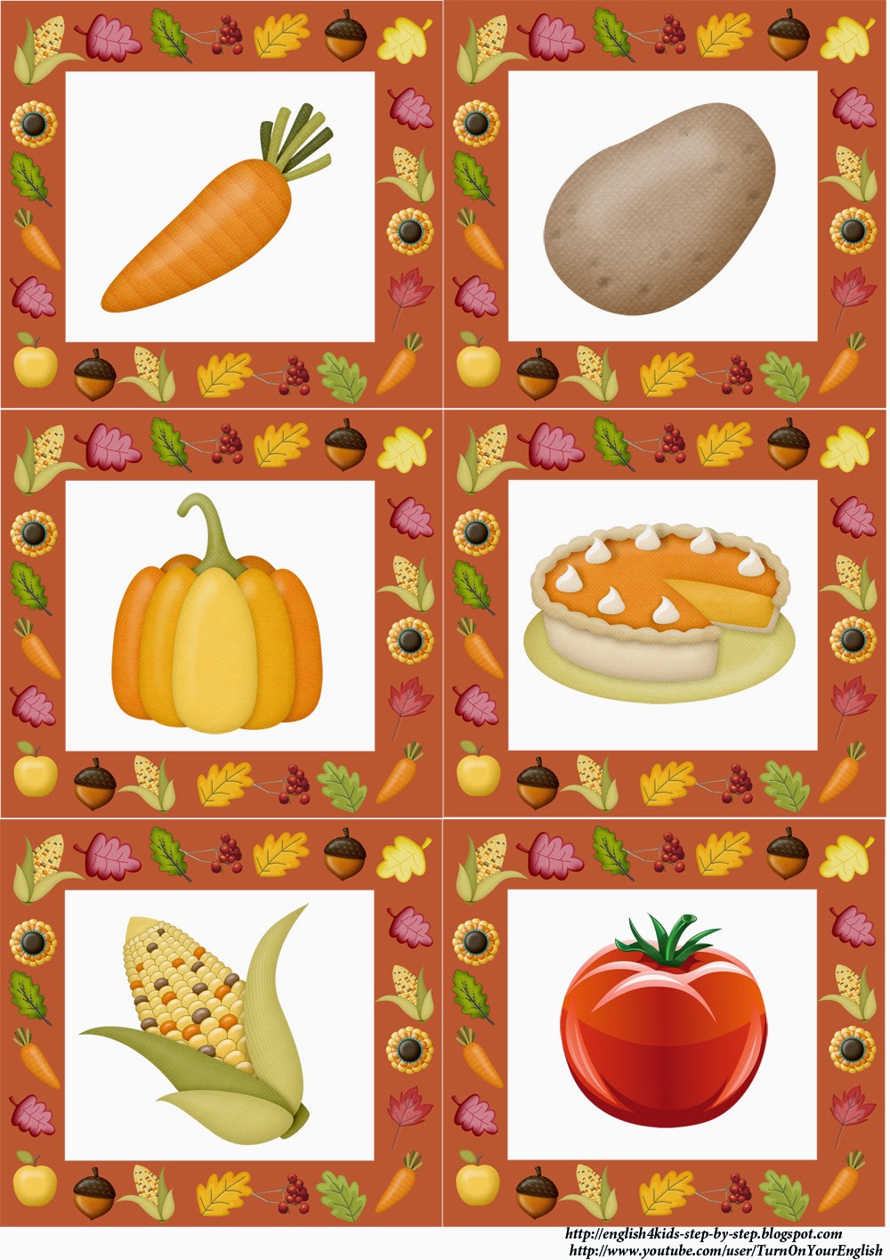 Fall Autumn Flashcards And Vocabulary Cards