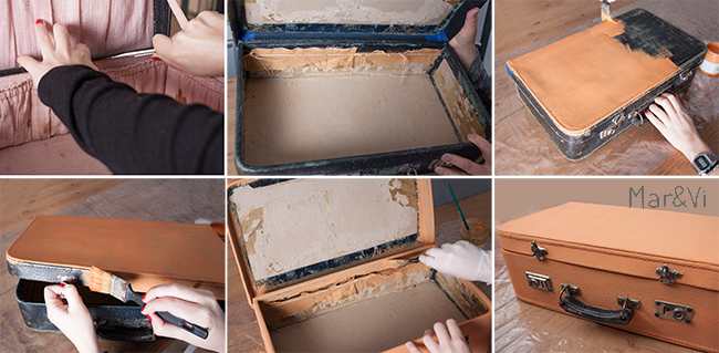 Renovar una maleta vieja con chalk paint paso a paso