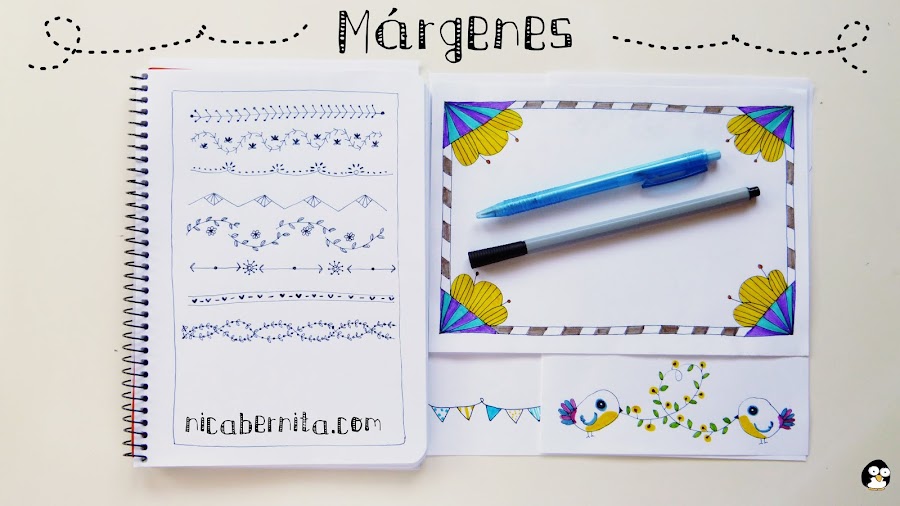 Más de 10 IDEAS de MÁRGENES para decorar hojas de cuadernos, cartas y  diarios | Manualidades