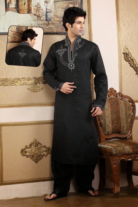Party Wear Black Salwar kameez for Men | LIFESTYLE 350