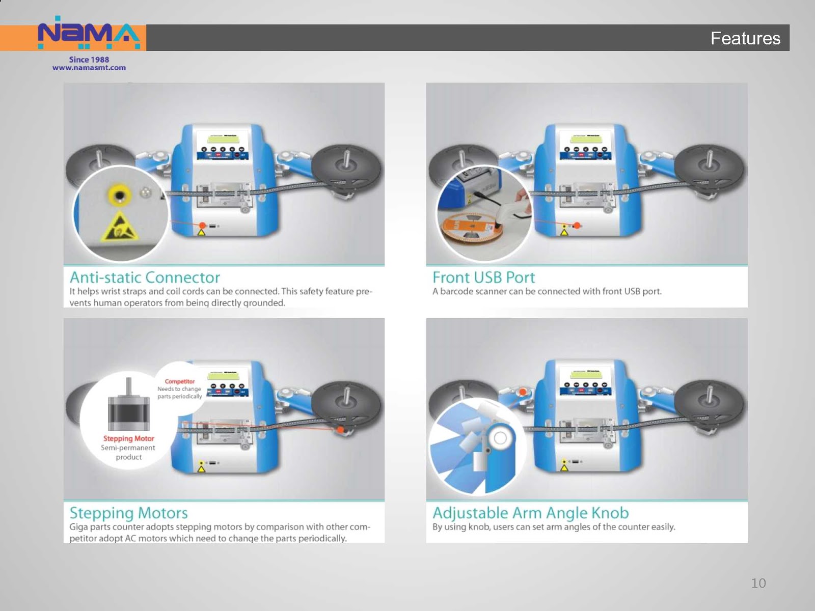 Stock Management Feature with SMD reel counter SMD COMPONENT COUNTER
