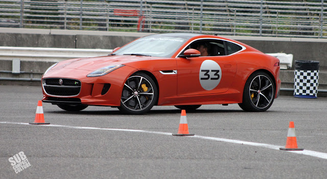 Jaguar F-Type R on the autocross course
