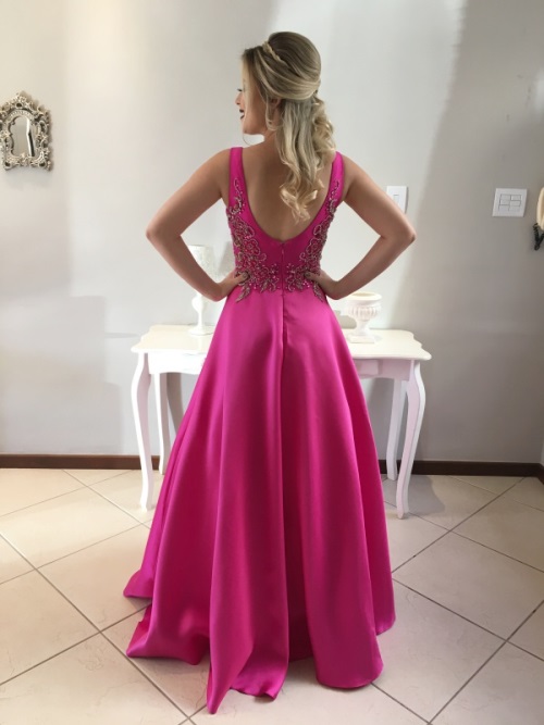 vestido para madrinha de casamento pink