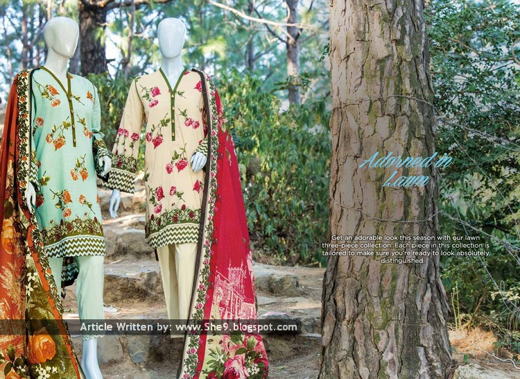 Junaid Jamshed Lawn 2017 Vol1 Mera Andaaz by J. Collection She9