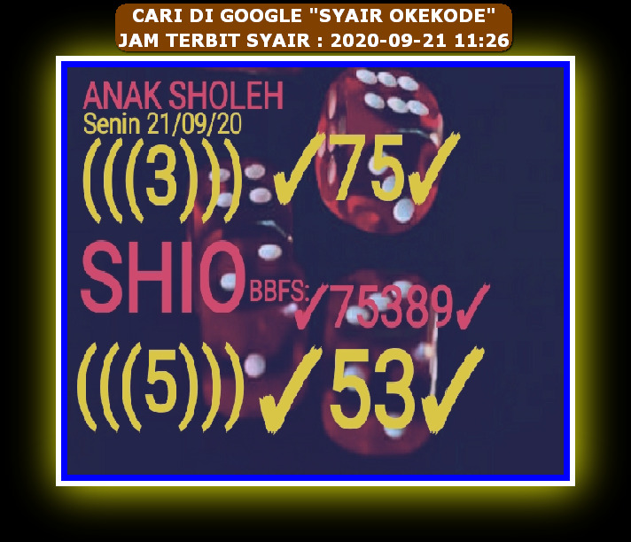 Syair sdy 21 September 2020 KODE SYAIR SGP SYAIR HK