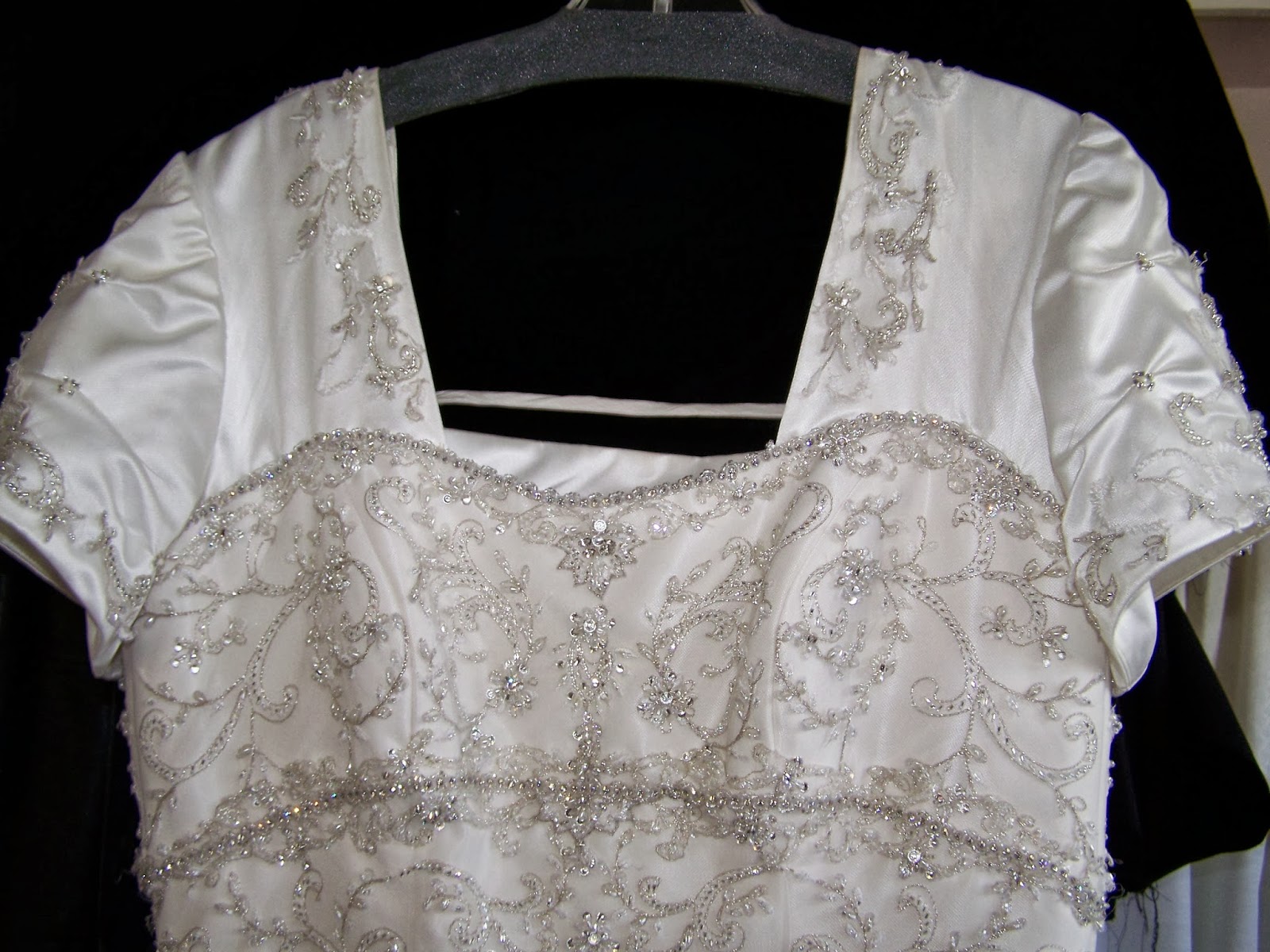 sewcreatelive: Altering a Wedding dress--Adding Shoulders and Sleeves ...